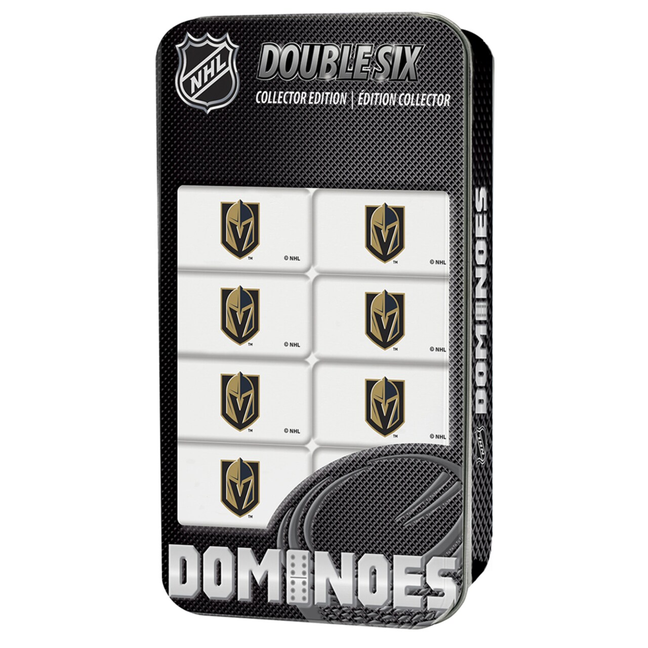 Masterpieces Officially Licensed NHL Las Vegas Golden Knights 28 Piece Dominoes Game for Adults